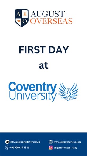 AUGUST OVERSEAS VIZAG | From Dreams to Reality 🌍💫 Our student at Coventry University living the dream and it all started with the right guidance! 🇬🇧🎓 It’s always a... | Instagram