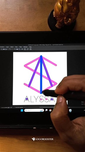 This ALYSSA logo took me how long? 🤯 #shorts #design