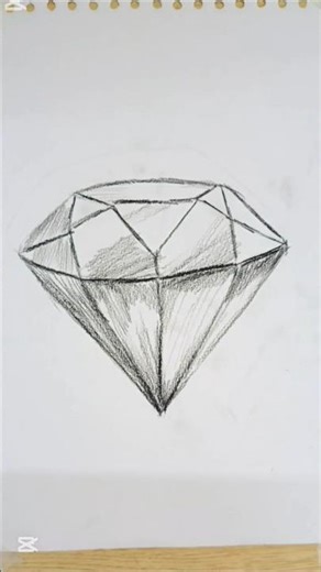 Draw a Realistic Diamond Step by Step | Diamond Sketching Tutorial