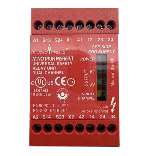 Allen-Bradley Din Rail Auto/Manual Monitored Safety Relay 24VAC/DC 440R-C23017
