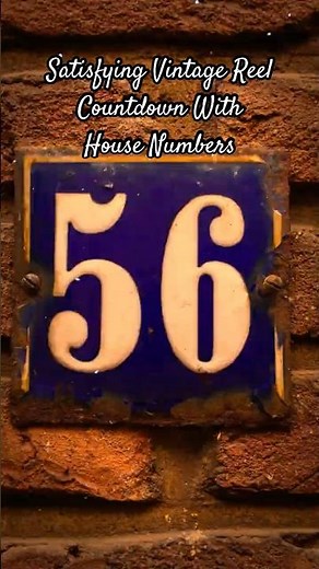 Vintage Countdown w/ House Numbers | Slows Down Like an Old Movie Reel #Countdown #Shorts #animation
