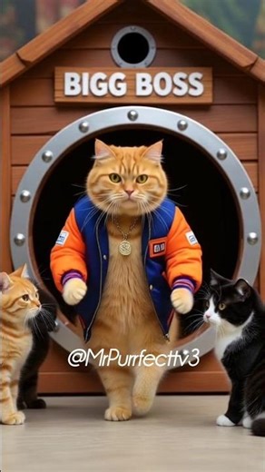 🐾 Bigg Boss Cat Drama Begins! #BiggBossCat#CatDrama#OrangeCatShow#CatBiggBossEdition#MrPerrfecttv3