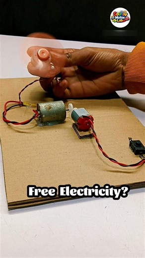 Toy Motor Generates Electricity & Runs a Fan | Amazing Motor Experiment ⚡