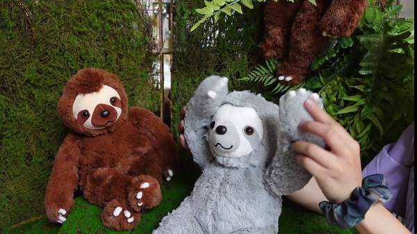 Liliful 4 Pcs Sloth Stuffed Gifts Large Sloth Animal Plush Toy 18 Inch Soft Cuddly Gray Brown Sloth Stuffed for Boy Girl Sloth Party Favor Decor