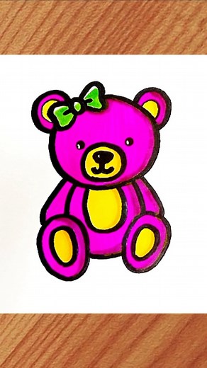 Cute Teddy Bear drawing Easy 🐻 😍 💕 #easydrawing #kids #art #sketch | Easy Art Club