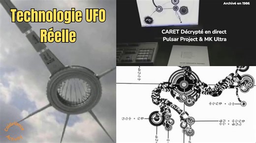 Technologie OVNI - UFO Réelle – CARET & Langage Extraterrestre Décryptés Dans cette vidéo, vous allez découvrir une série d’images et de documents rarement montrés, attribués à un ensemble de programmes classifiés : Projet CARET : CARET est le nom donné aux documents lors de leur publication en 2007. Il n’existe aucune validation gouvernementale, mais leur cohérence interne intrigue encore les chercheurs. Pulsar Project : Le Pulsar Project est souvent associé au langage visuel (symboles circulai