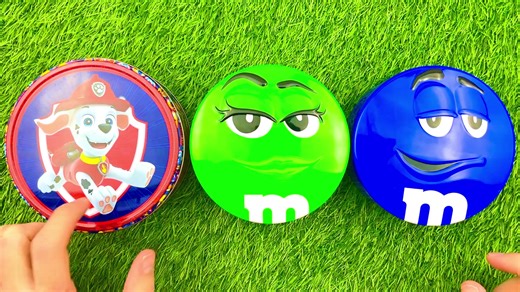 Funny Paw Patrol and M&M'sBoxes Video | Satisfying Candy ASMR | Surprise Bag Lollipop Sweets and Top #lollipop #gummy #shortvideo #mini #fypシ