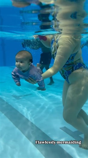 Aquababy | Then and now! 📸 This little bundle of joy at 16 days old , and now at 4 months old . Look at her thrive! 💪 #babygrowth #swim #viral | Instagram