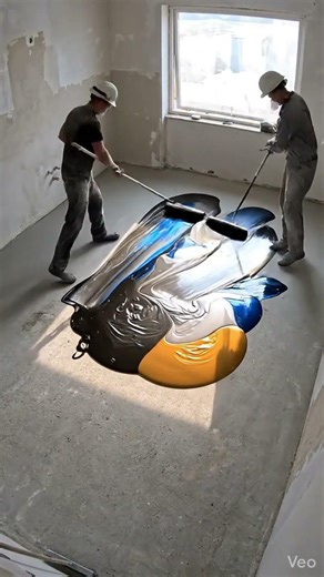 “From Dust to Luxury 😱 Epoxy Kitchen Transformation!” #home #aifuture #technology