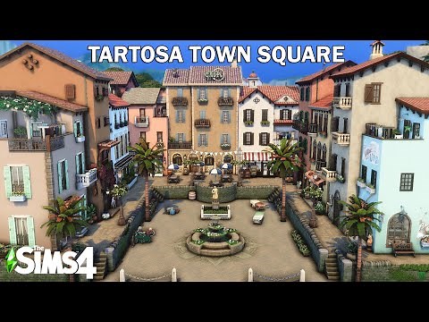TARTOSA TOWN SQUARE // Sims 4 Speed Build // NoCC