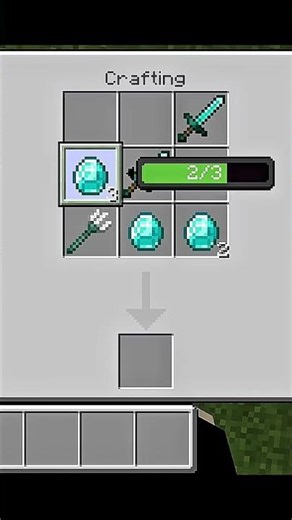 Minecraft me Craft a Trident sword _minecraft #shorts #minecraft