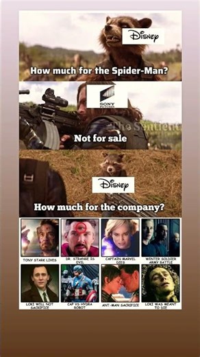 Disney Trying to Buy Spider-Man from Sony 😂😂 | Marvel Multiverse Meme #marvel #avengers #mcu #shorts