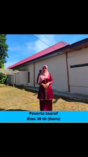 ... Members eksklusif ■ Nama : Siti ■ Jenis Kelamin : perempuan ■ Daerah Asal : Riau ■ Posisi Tempat Tinggal Saat Ini : Dumai, Riau ■ Suku : Melayu ■ Pekerjaan : Guru ■ Status : single ■ Usia : 30 ■ Anak Ke : 4 ■ Ciri Fisik : tinggi, kulit putih, badan sedikit berisi ■ Tinggi Dan BB : 165/70 ■ Riwayat Penyakit : - ■ Hobi : olahraga, baca buku, nonton ■ Pendidikan : S1 ■ Hafalan Qur'an : - ■ Kajian yang diikuti: UAH,UAS, Buya Yahya ■ Target Menikah : secepatnya ■ Kriteria Pasangan : saling nyambu