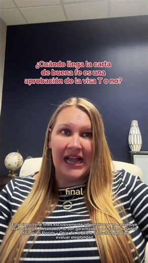 ¿Recibir una determinación de buena fe (Bona fide) es la aprobación de la Visa T?🤔