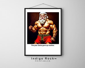 Steampunk Christmas | Digital Santa Print | Christmas Fun PRINTABLE | Unique Santa | Downloadable Santa Print | Creative Christmas - Etsy