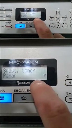 Como fazer Reset do toner pelo painel na impressora Brother 7360 7460 7065 7860 7055