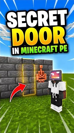 Secret Door in Minecraft PE #minecraft #gaming #minecraftshorts