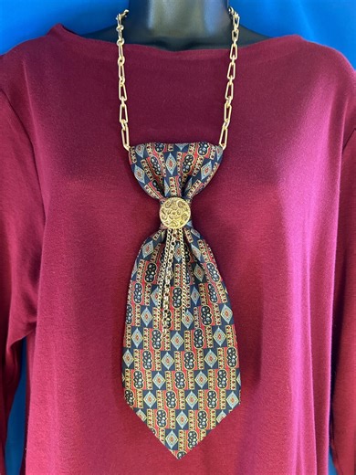 Tie One on Necktie Necklace - Etsy