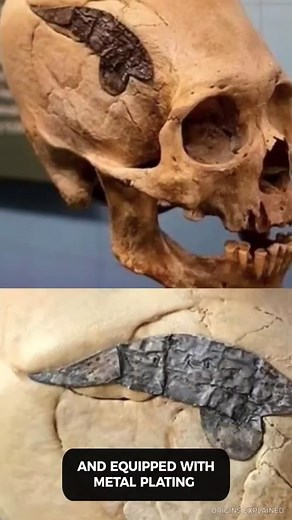 Ancient Cyborg Skull Found! #ancient #cyborg #skull #found #scientific #reels | Origins Explained