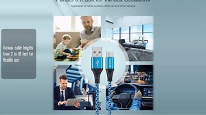 Samsung A17 Android Charger for Galaxy Z Flip/Z Fold 7 USB Type C Cable Fast Charging for iPhone 16e 16 15 Pro Max Plus, Long USBC Phone Charger Cord for Samsung Galaxy S25 S24 S23 Ultra 5G Type C