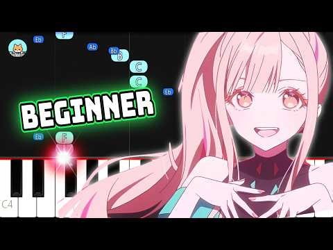 Cosmic Princess Kaguya! OST - "World Is Mine" - BEGINNER Piano Tutorial & Sheet Music
