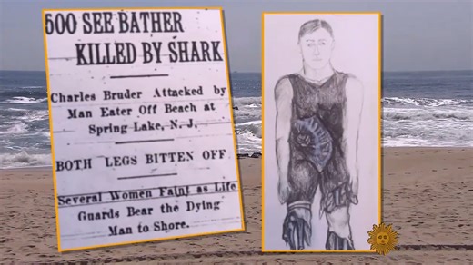 It’s been 50 years since the movie “Jaws” hit screens, terrifying audiences. It's worth remembering that the terrifying tale of a rogue shark haunting a beach town wasn’t entirely fiction. In the summer of 1916, long before Steven Spielberg’s great white haunted the screen, New Jersey’s shorelines were gripped by a series of deadly shark attacks that shocked the nation. https://cbsn.ws/45zPTup | CBS Sunday Morning