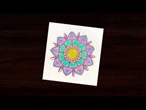 Beginner Friendly Mandala Art Tutorial | Drawing & Coloring Step by Step