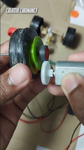 Dc motor rotating with wheel #wheel #dcmotor