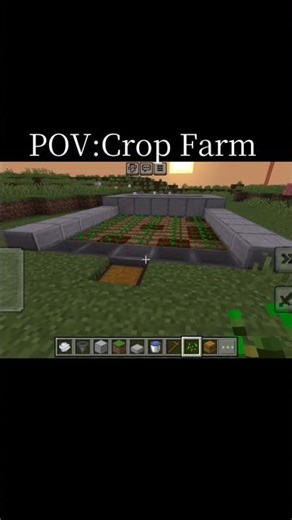 Minecraft When You Need A Automatic Crop Farm... #shorts