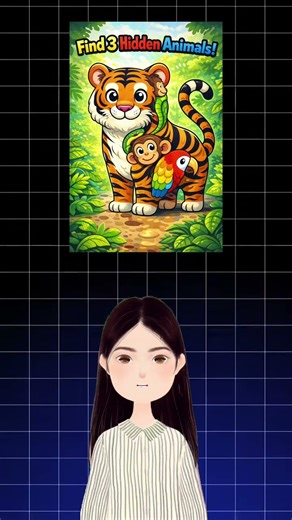 Find the 3 hidden animals 🧐 | brain puzzle #shorts #brainteaser #puzzle #riddle #quiz