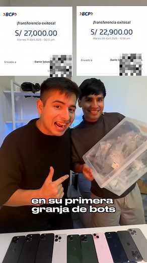 Dante | AI Growth Partner on Instagram: "Manuel ha invertido más de s/50,000 en su primera Granja de Bots🔥👇🏻🤯"