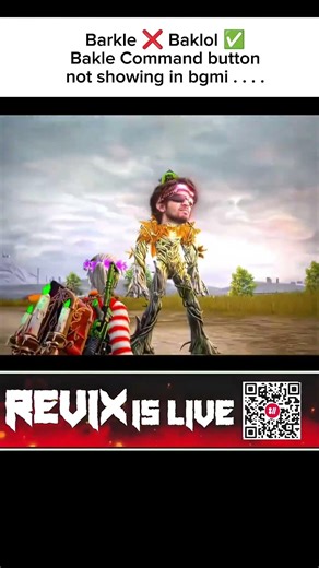 Barkle ❌ Baklol ✅ Bakle Command button not showing in bgmi . . #bgminewupdate #bgmi #pubgmobile