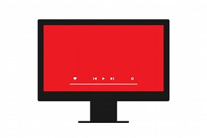 Baixar player de vídeo minimalista na área de trabalho. - vetor. gratuitamente