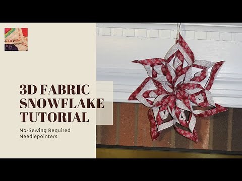 How to make a No-Sew Fabric 3D Snowflake