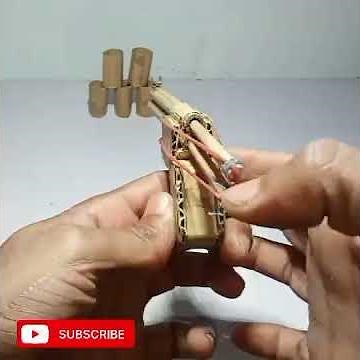 How to make double barrel shotgun out of cardboard #Shorts #cardboardproject #cardboard #diy