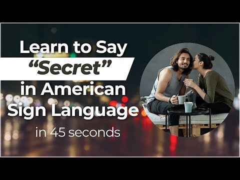 Signing in Seconds: Learn how to say SECRET in ASL! LESS THAN 40 SECONDS!