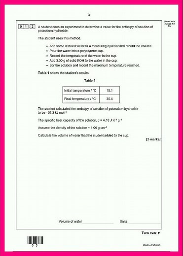 a level aqa 2025 chemistry paper 3 video
