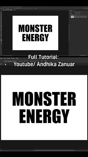 Create a Light Burst Text Effect in Photoshop #short