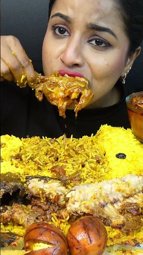 ASMR Eating Spicy Mutton Curry,Chicken Kosha Curry,Fish Curry,Pulao Big Bites ASMR Eating Mukbang