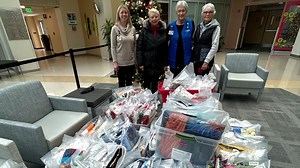 Volunteers from the Community Hospital North Quilting Bee and Mudsock Quilters Guild have been working all year to brighten the holidays for our patients on the North Campus. This year, they made more than 300 quilts to be given to patients at Community Hospital North, Community Heart and Vascular Hospital, and Community Rehab Hospital who are spending Christmas in the hospital. Nearly 250 Mudsock Quilters spent the past year working on this labor of love! | Community Health Network