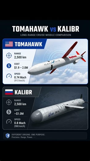 Tomahawk vs Kalibr | Cruise Missile Comparison 2025 | USA vs Russia #Tomahawk #Kalibr #Missiles