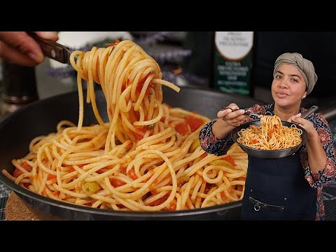 SPAGHETTI with TOMATO 🍅, easy and delicious 🍝