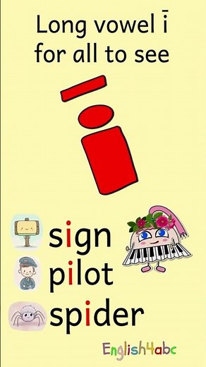 Long Vowel i — Ī Sound | sign, pilot, spider | Phonics for Kids