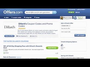 Dillard's Coupon Code 2013 - How to use Promo Codes and Coupons for Dillards.com