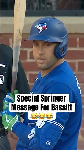 George Springer had a special message for his former teammate 🤪 #MLB #BlueJays