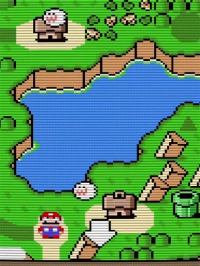 The iconic Super Mario World map! #retrogaming #GamingNostalgia #crt #snes