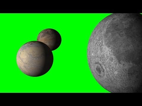 planet formation space green screen - free use