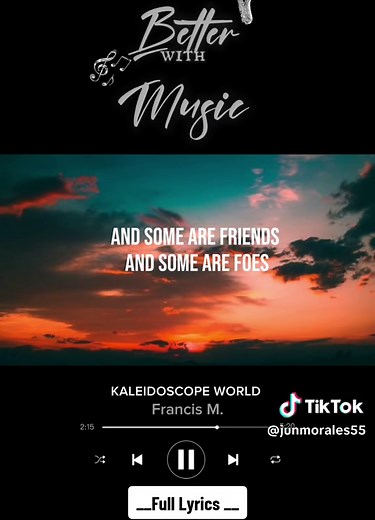 Kaleidoscope World by Francis M - Lyrics Video