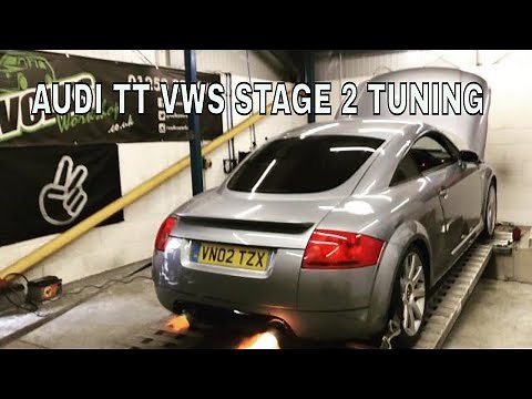 AUDI TT 225 VWS STAGE 2 TUNING ON THE DYNO **HARDCUT LIMITER WITH FLAMES**