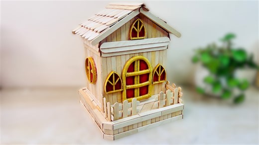 How to Build a Miniature House! | Creative Ice Cream Stick House | JK Creation
